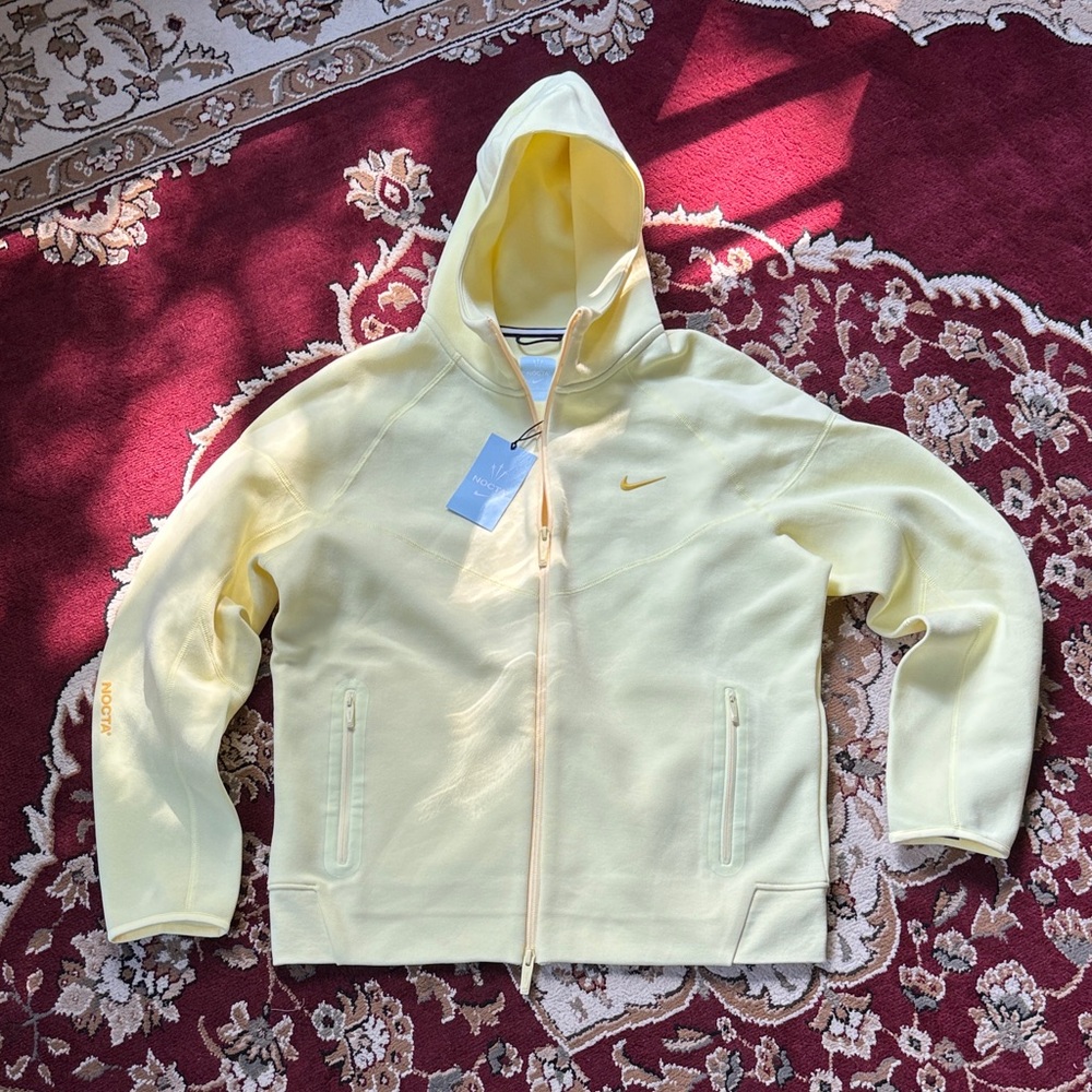 Nike x NOCTA NRG Tech Fleece Full Zip Hoodie Men’s L Citron Tint/Vivid Sulfur